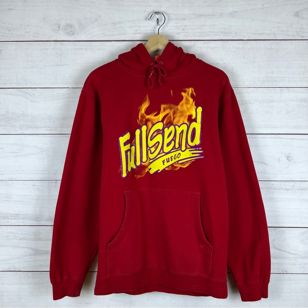 Full Send Fuego YouTube Pullover Hoodie Medium
